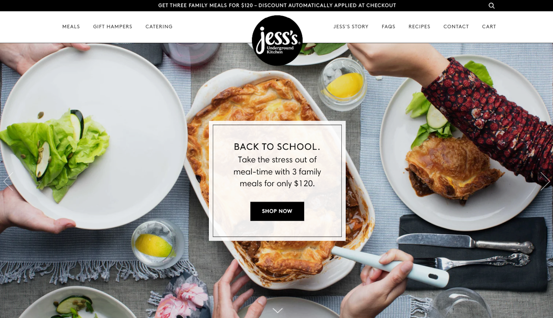 Jess's Underground Kitchen Homepage
